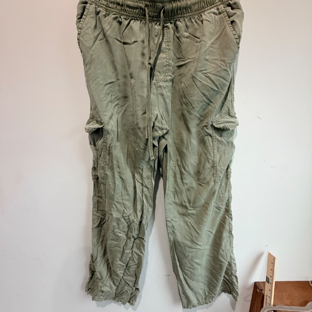Social Standard by Sanctuary Cargo Pants Women XL Green Pull On Casual Indie